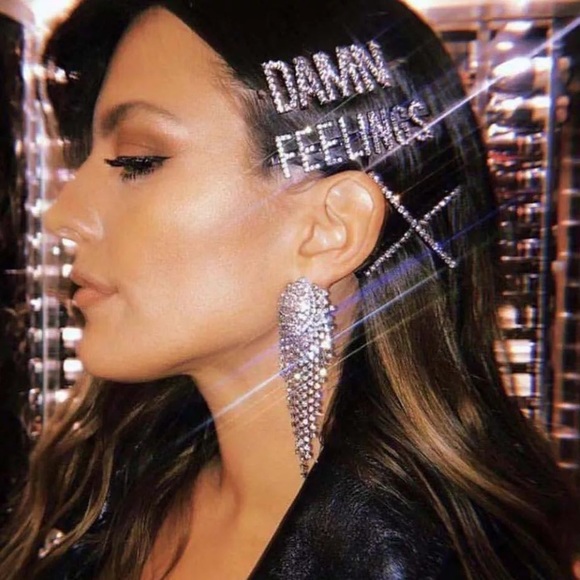 ⚜️[𝟯/$𝟭𝟴]⚜️DAMN Crystal Silver Hairpin NEW - Picture 2 of 12